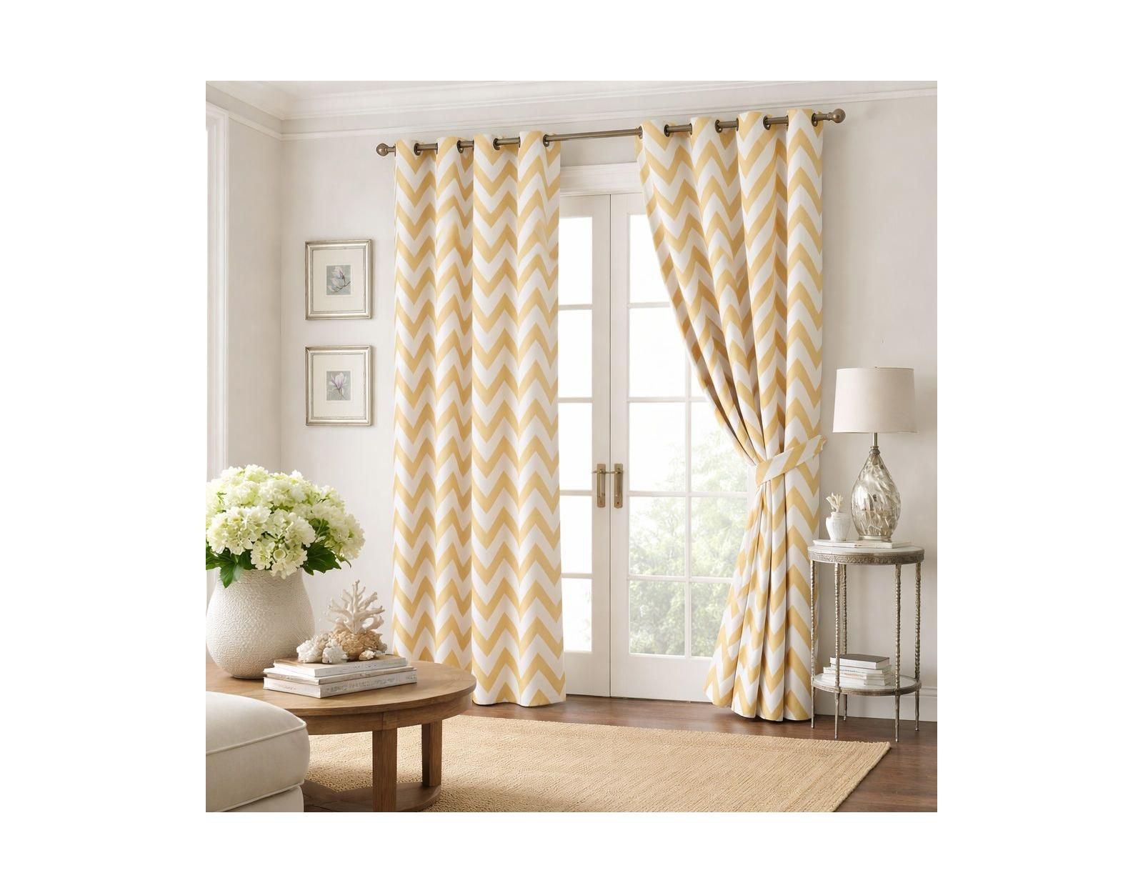 Шторы Kate Aurora 2 Piece Chevron Room Darkening Grommet Top