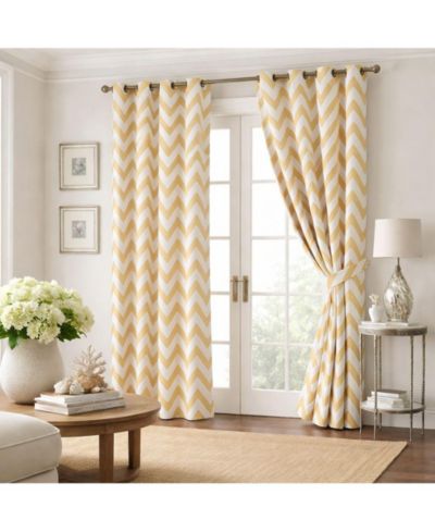 Шторы Kate Aurora 2 Piece Chevron Room Darkening Grommet Top