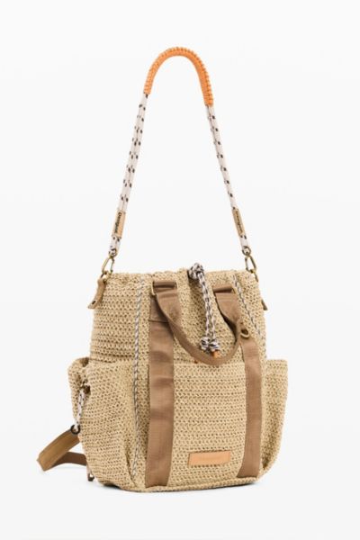 Desigual Women's Medium multiposition raffia backpack
