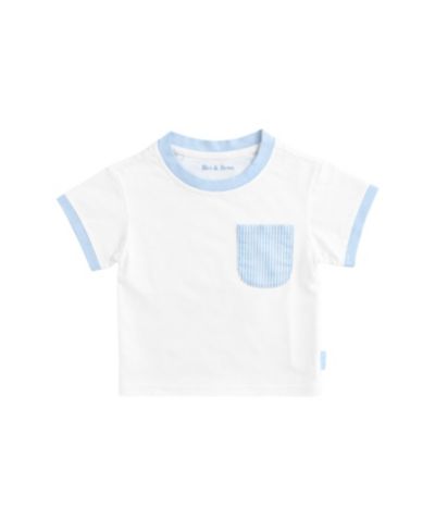 Bits & Bows Toddler Boys Seersucker Pocket T-Shirt