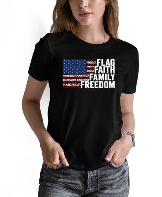 Женский джемпер LA Pop Art Faith Flag Word Art Pullover Top