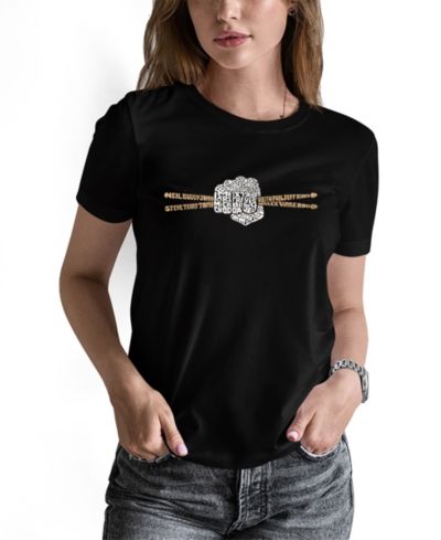 LA Pop Art Women's Drum Sticks Word Art Pullover Top