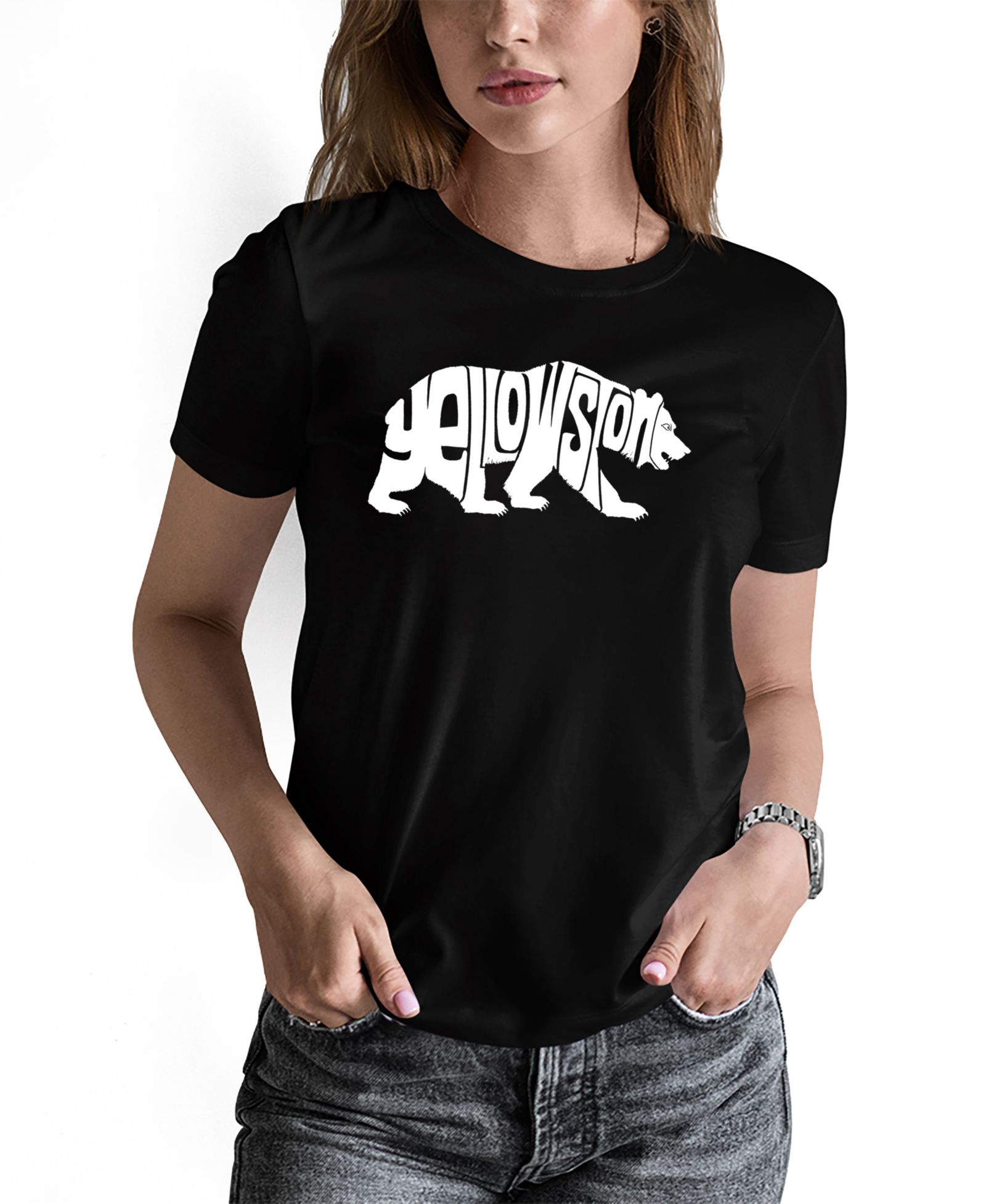 LA Pop Art Женский джемпер Yellowstone Bear