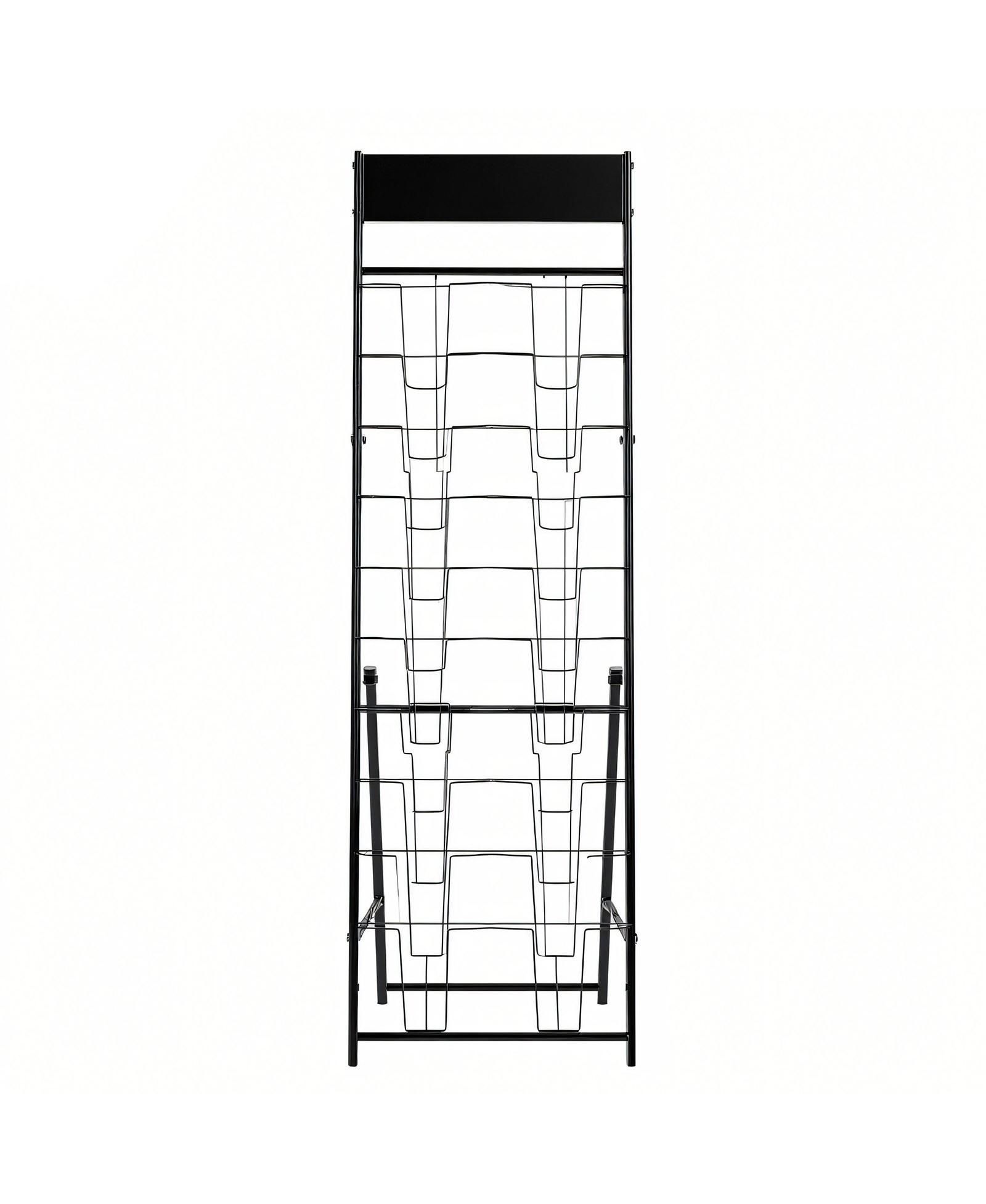 SUGIFT 20 Pocket Brochure Display Rack Magazine Holder for Office and Exhibitions
