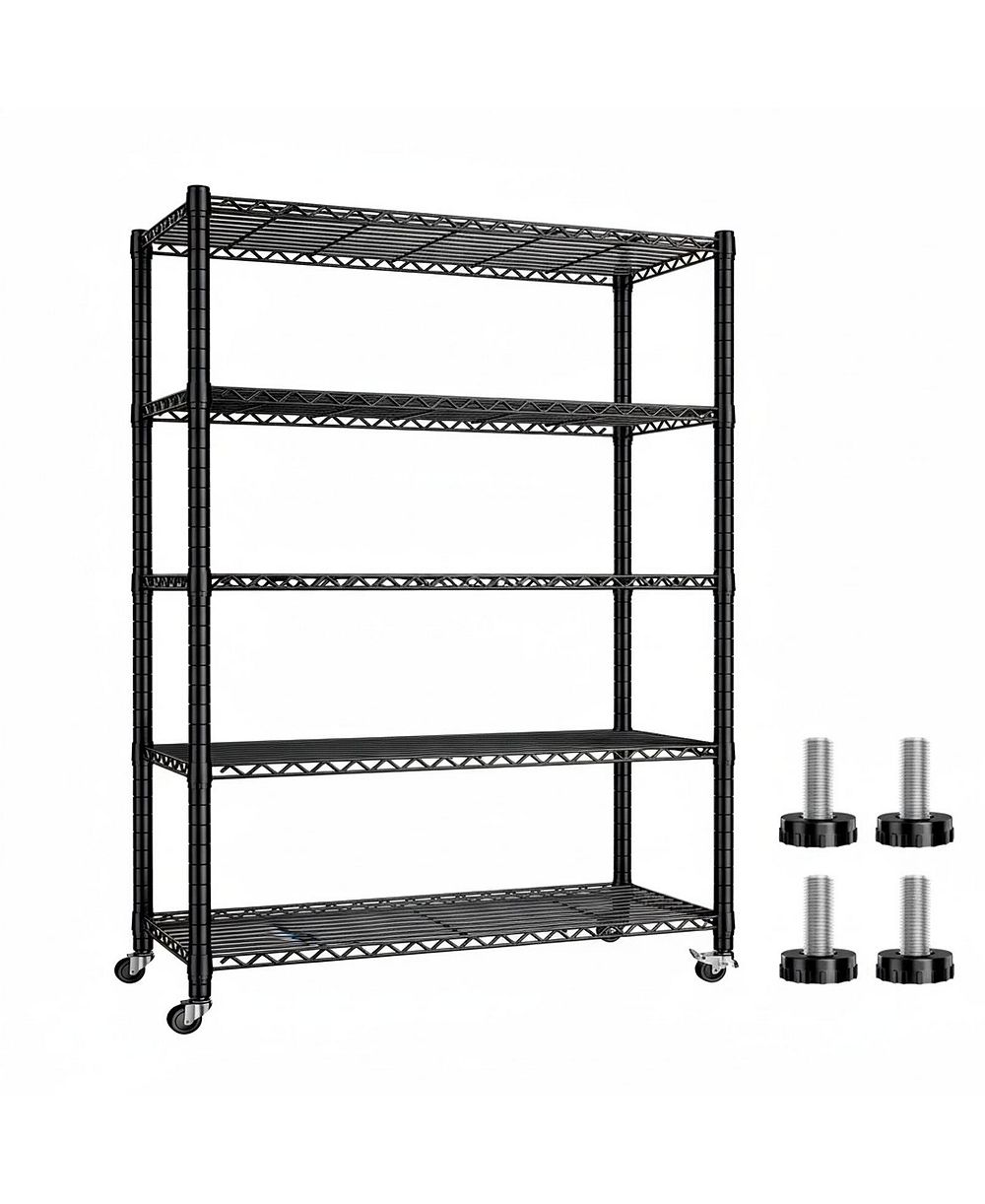 Металлический стеллаж YIGII 1200LBS Heavy Duty 5 Tier Chrome