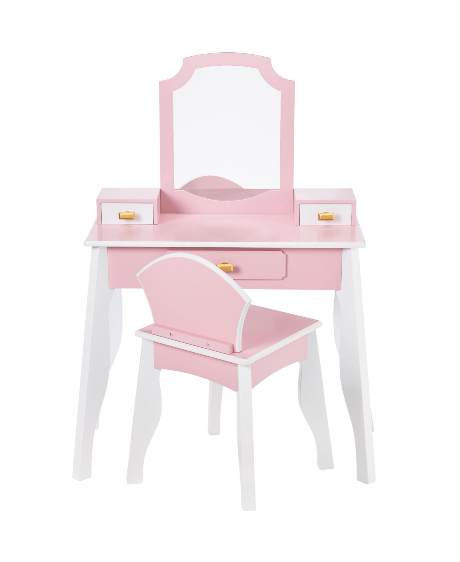 Детский игровой набор Best Choice Products: туалетный столик и стул с зеркалом, 3 ящика