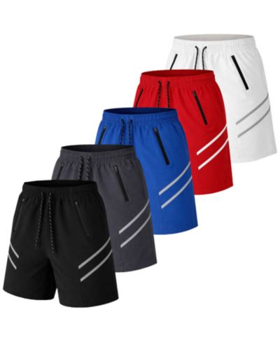 Galaxy By Harvic Мужские шорты для тренировок Jump Start 5-Pack Performance Training Zipper Pockets