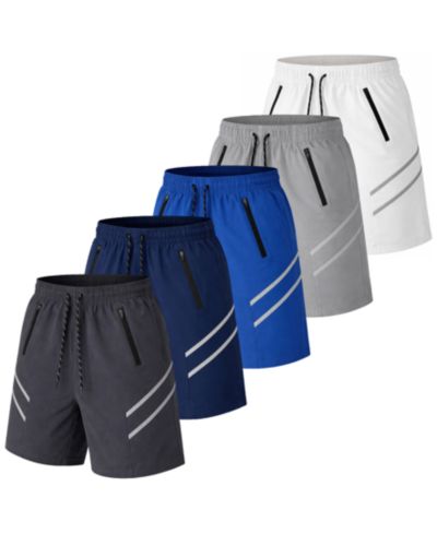 Galaxy By Harvic Мужские шорты для тренировок Jump Start 5-Pack Performance Training Zipper Pockets