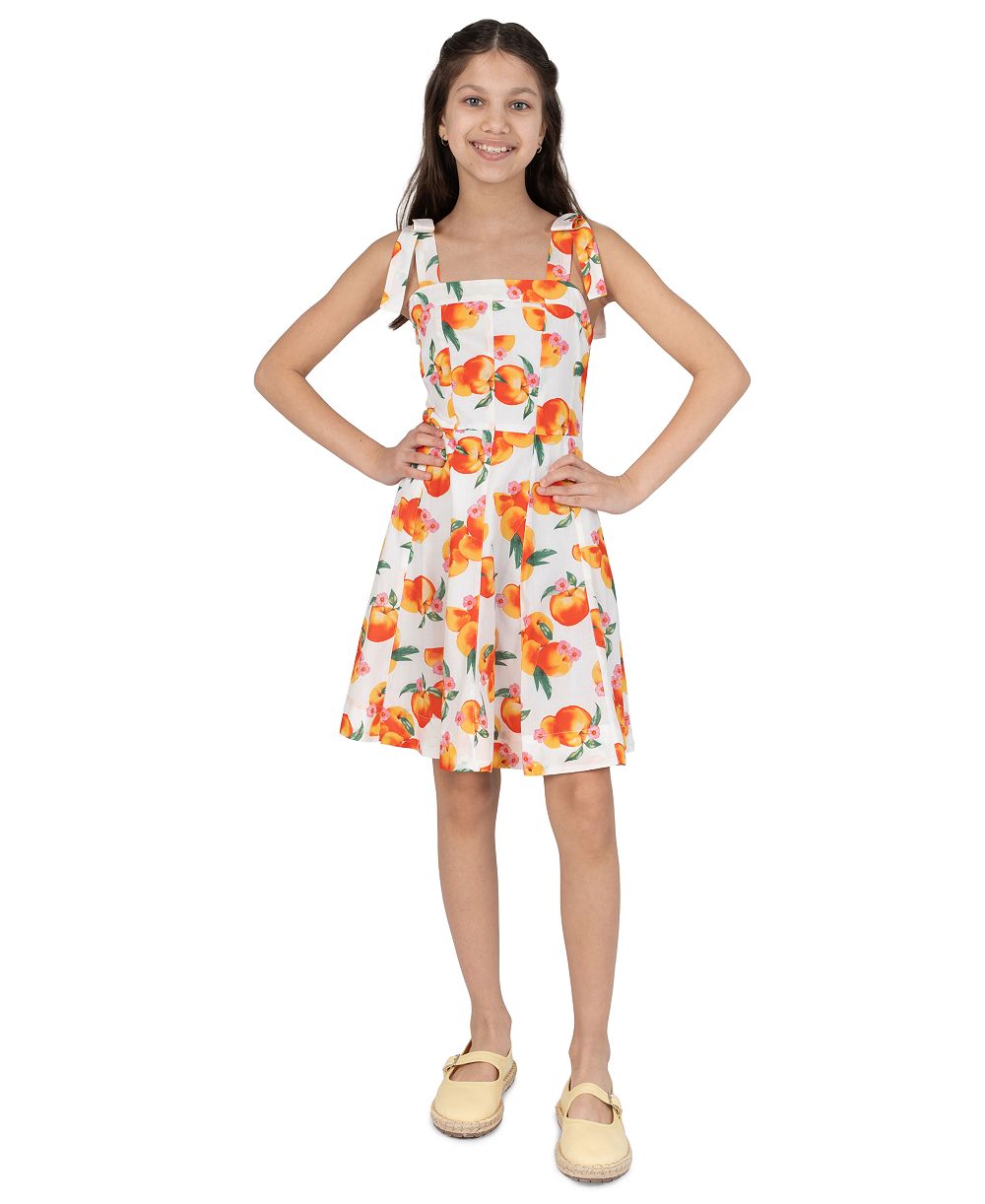Rare Editions Детский Peach Print Skater Dress