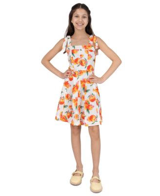 Rare Editions Детский Peach Print Skater Dress