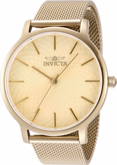 Invicta Женские кварцевые часы Wild Flower с золотым циферблатом