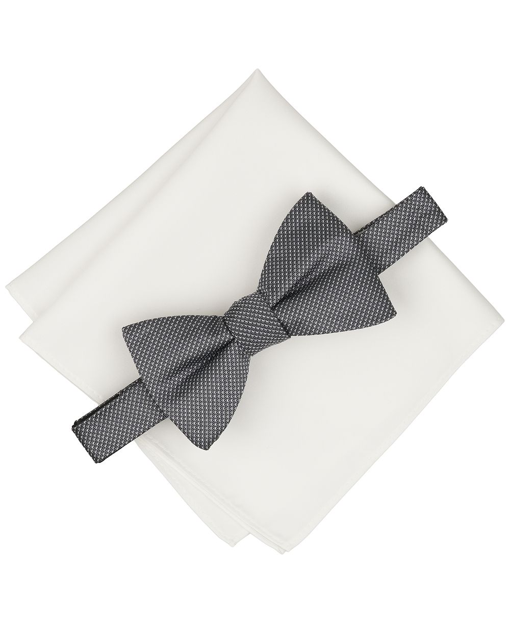Alfani Men's Barton Plaid Bow Tie and Pocket Square, 2-Piece Set, Macy's Exclusive