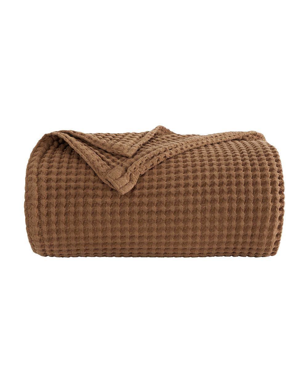 ienjoy Home Waffle Weave Cotton Blanket, Full/Queen