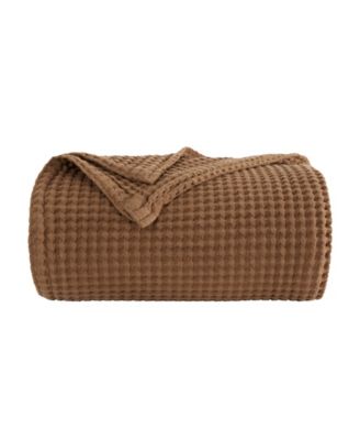 ienjoy Home Waffle Weave Cotton Blanket, Full/Queen