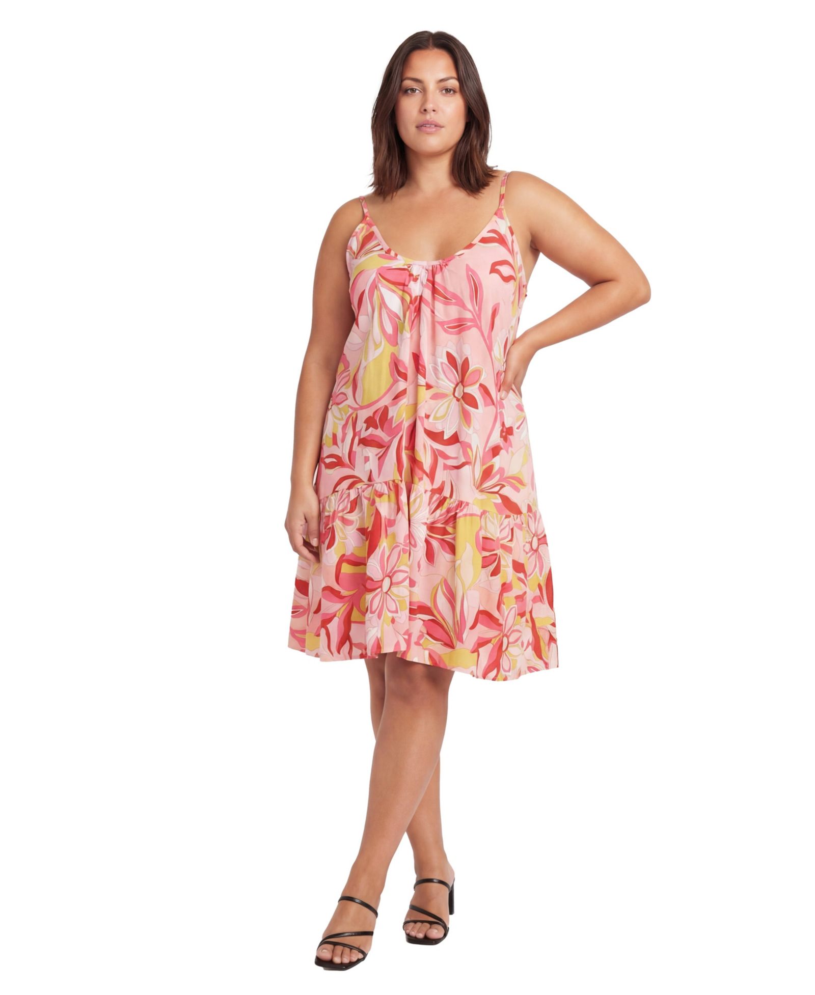 Платье 24seven Comfort Apparel Plus Size Essential Curvy Scoop Neck