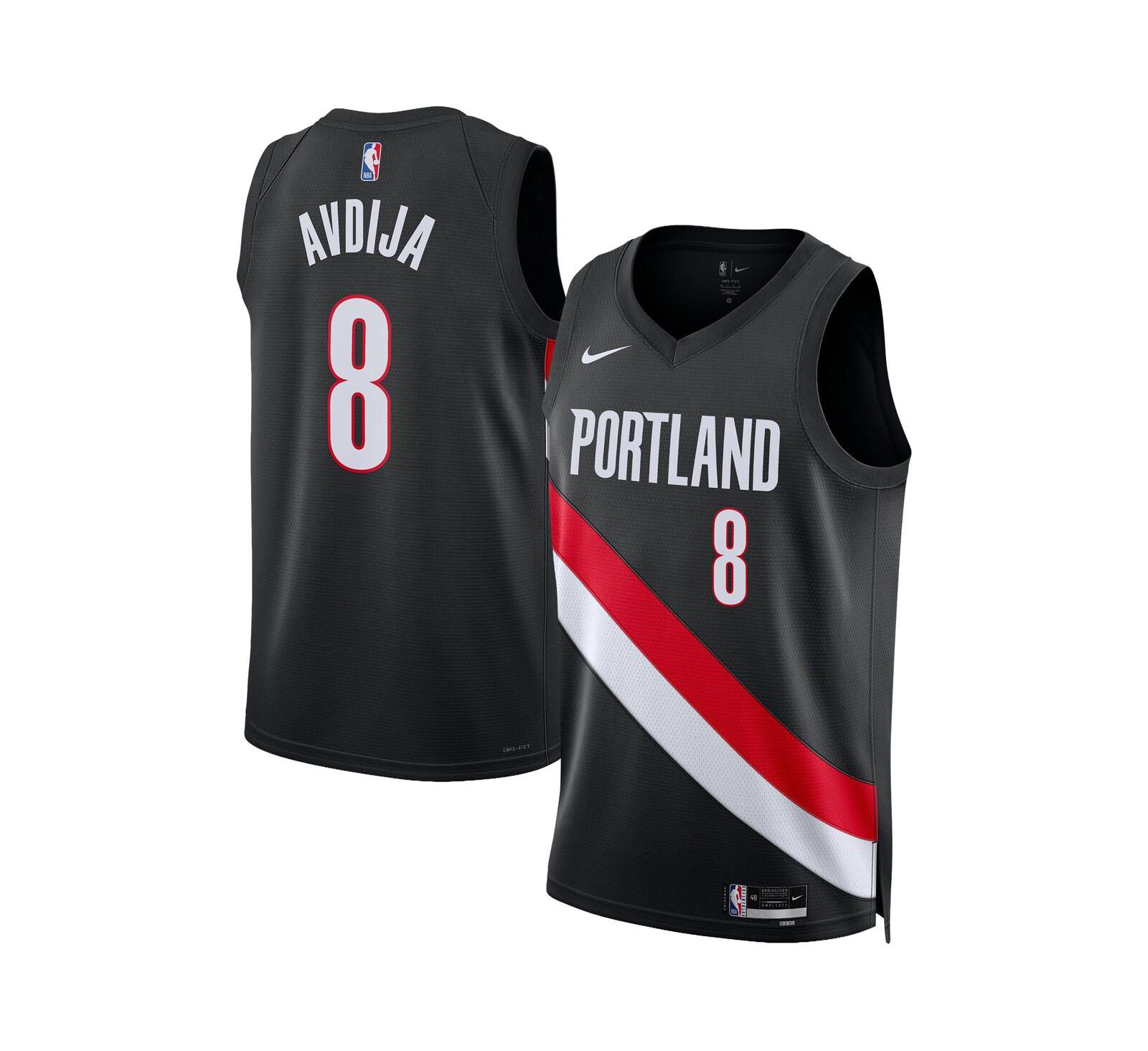 Nike мужской и женский джерси Deni Avdija Black Portland Trail Blazers Swingman - Icon Edition