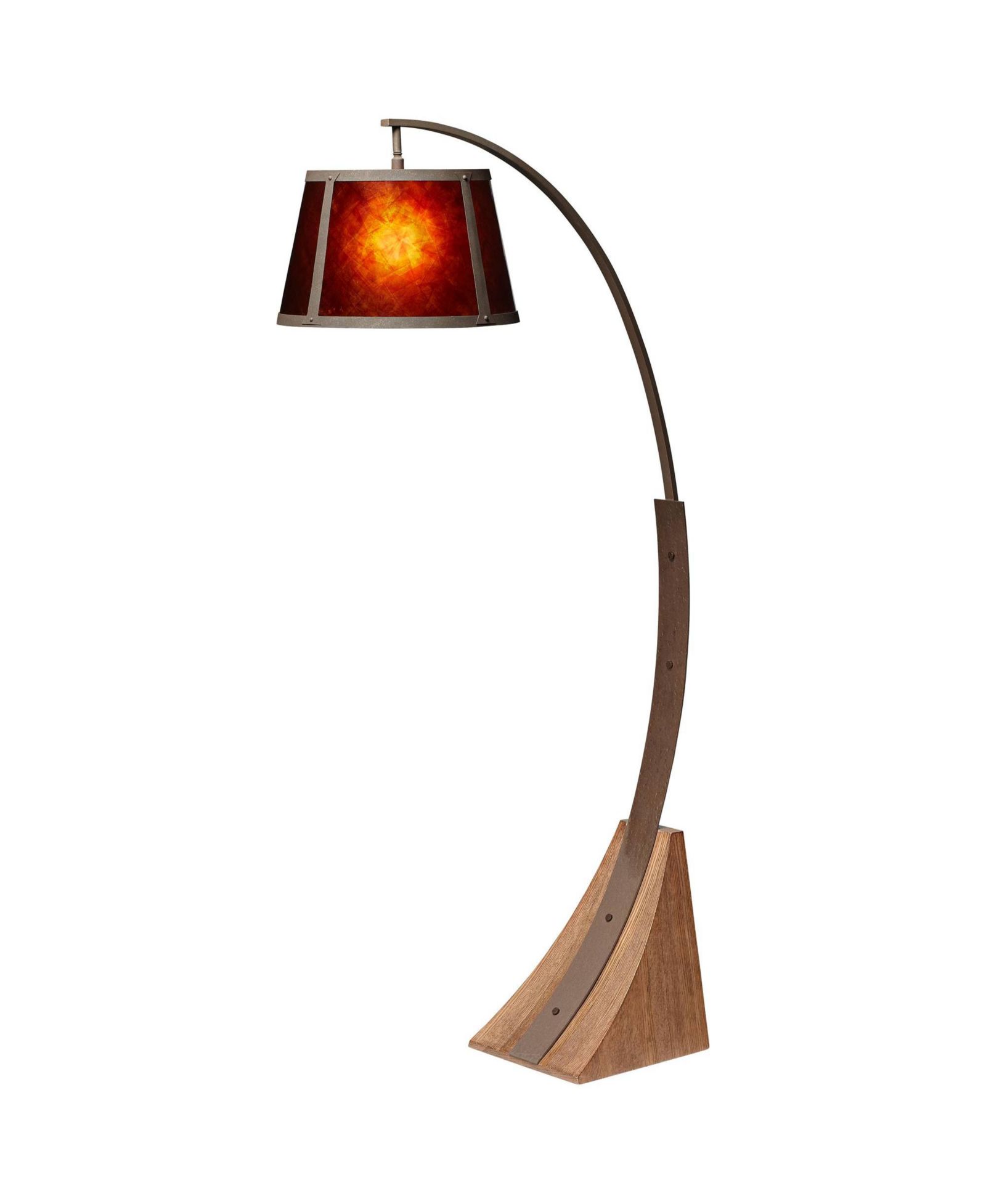 Franklin Iron Works Mission Arc Floor Lamp with USB Charging Port 66 1/2" Tall