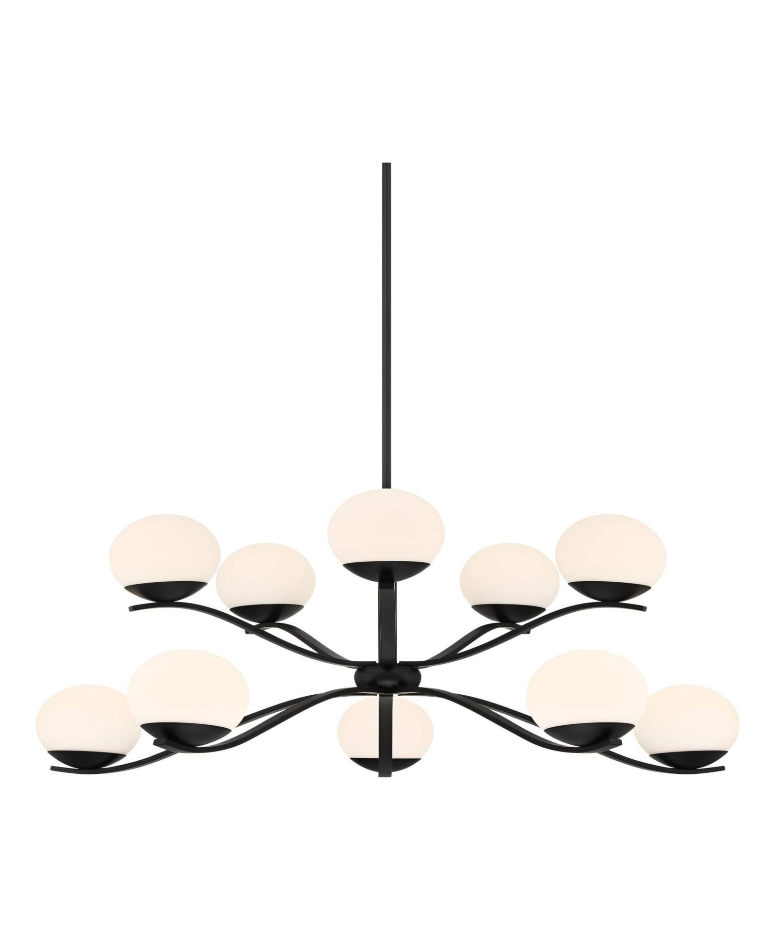 Люстра Possini Euro Design Corus Matte Chandelier 37 3/4" Wide Modern Tiered LED Glass 6-Light