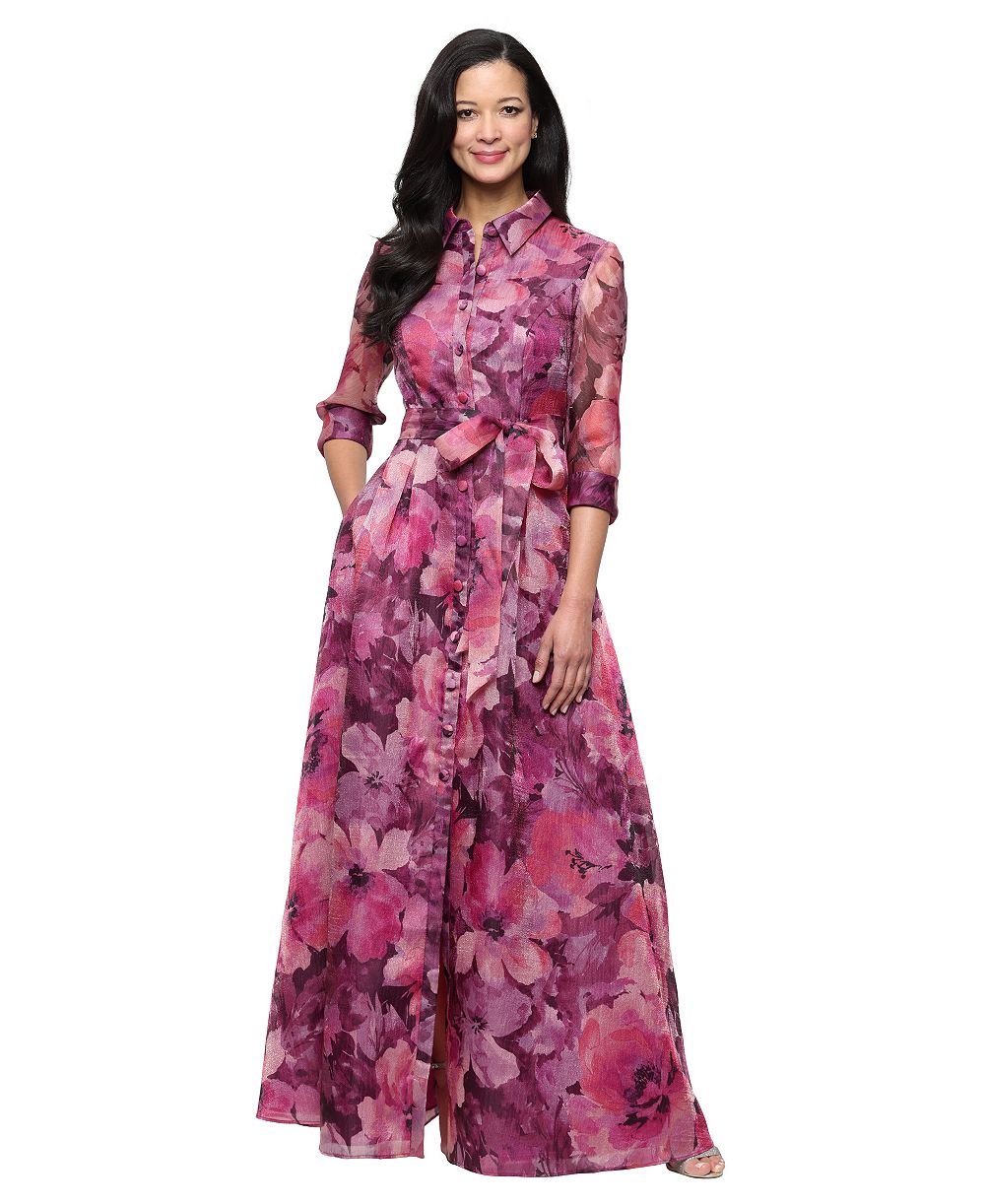 Alex Evenings Женское вечернее платье Printed Organza Ballgown