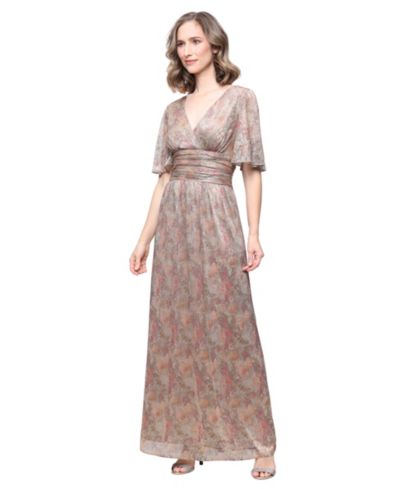 SL Fashions Женское платье с металлическим V-образным вырезом