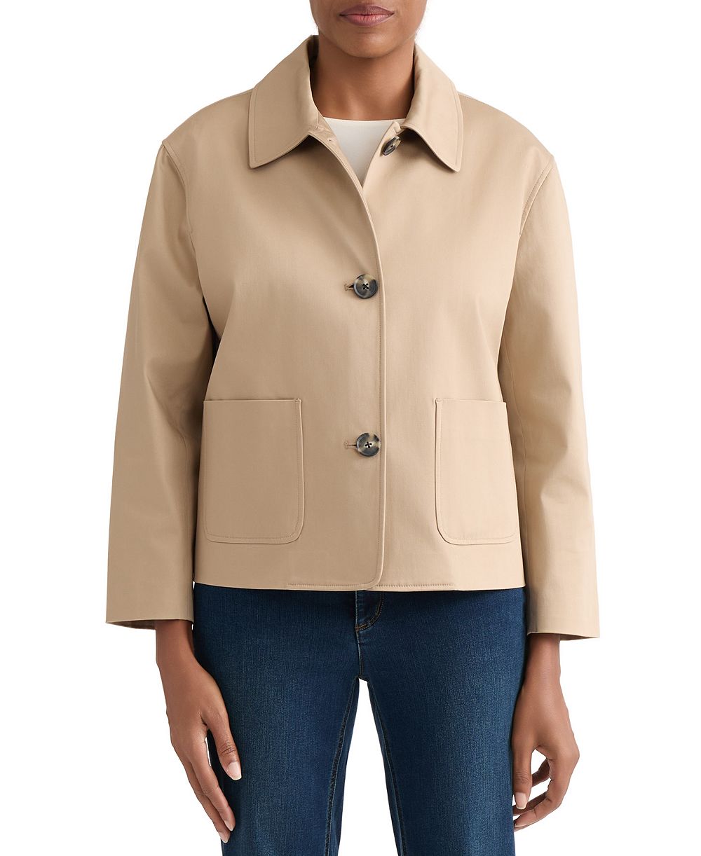 Jones New York Women's Three-Button Cotton Sateen Jacket