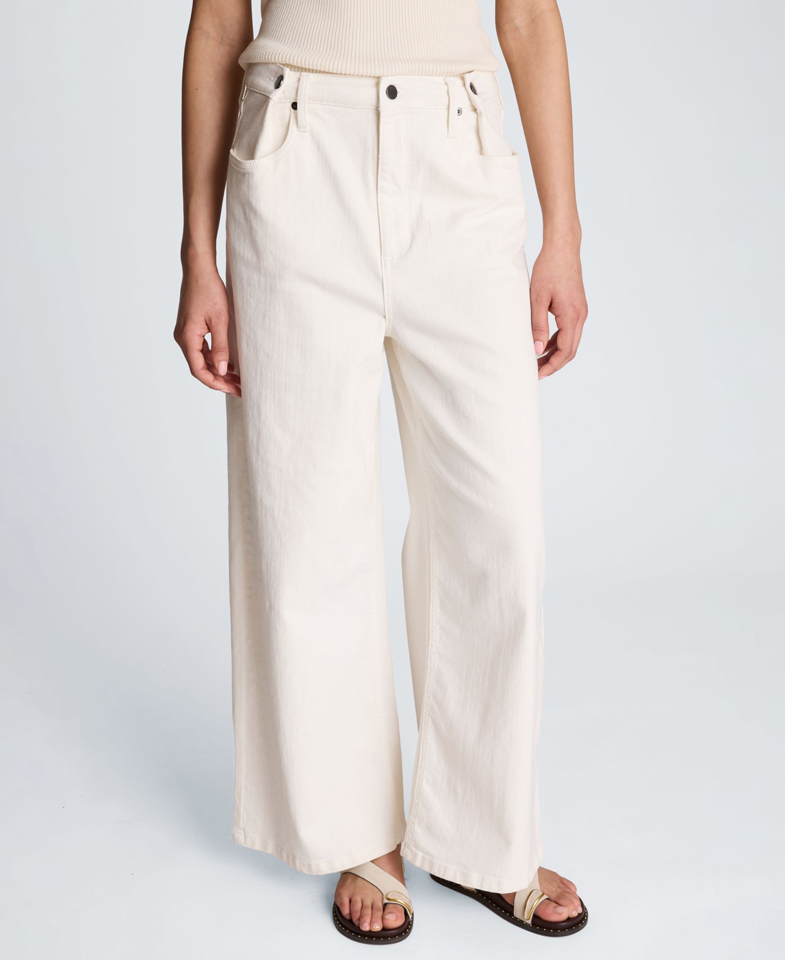 Kenneth Cole Женские джинсовые брюки High Rise Wide Leg