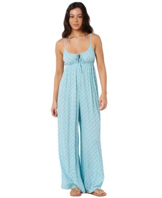Rip Curl Women's Half Moon Bay Tile Print High Rise Jumpsuit