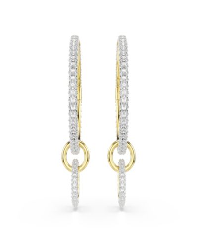 Swarovski серьги-кольца с позолотой