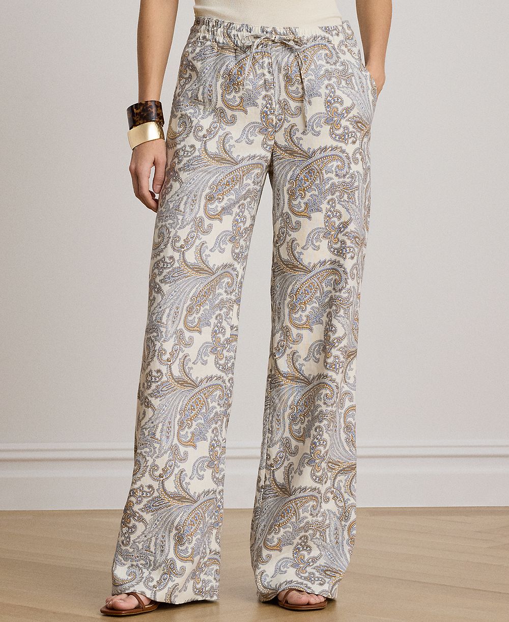 Lauren Ralph Lauren Petite брюки Paisley Wide-Leg
