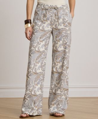 Lauren Ralph Lauren Petite Paisley Wide-Leg Pants