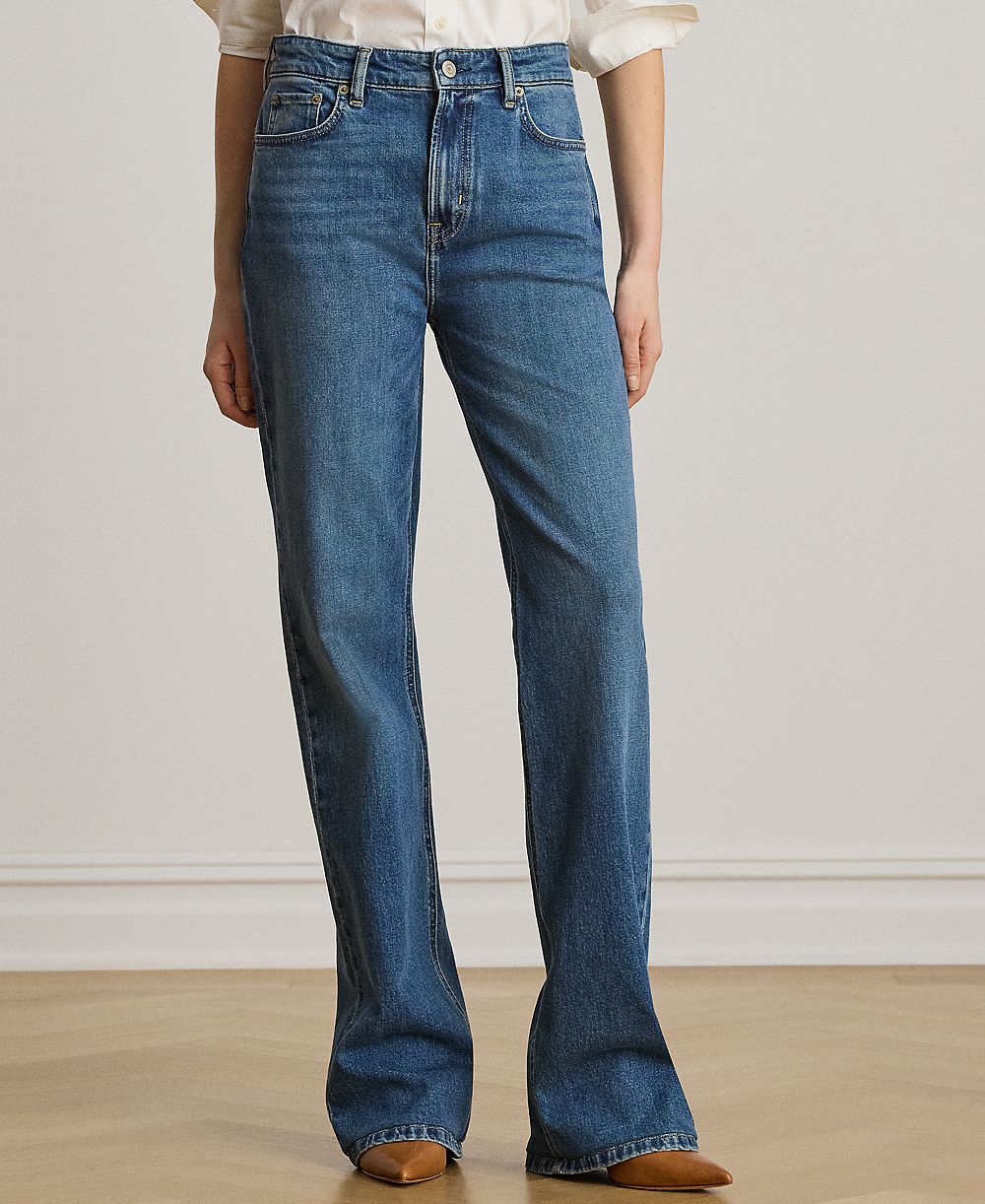 Lauren Ralph Lauren Petite High-Rise Straight-Leg Jeans