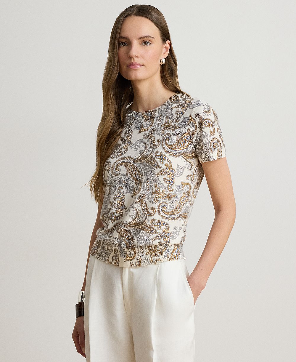 Женский джемпер Lauren Ralph Lauren Petite Paisley Short-Sleeve