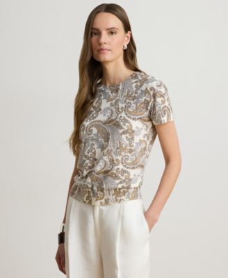Женский джемпер Lauren Ralph Lauren Petite Paisley Short-Sleeve