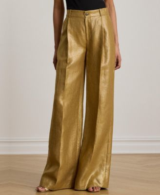 Женские брюки Lauren Ralph Lauren High-Rise Foiled Wide-Leg