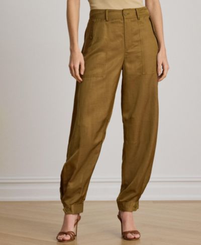 Женские брюки Lauren Ralph Lauren Shantung Barrel Cargo
