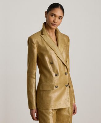 Lauren Ralph Lauren Women's Foiled Peak Lapels Long-Sleeve Blazer
