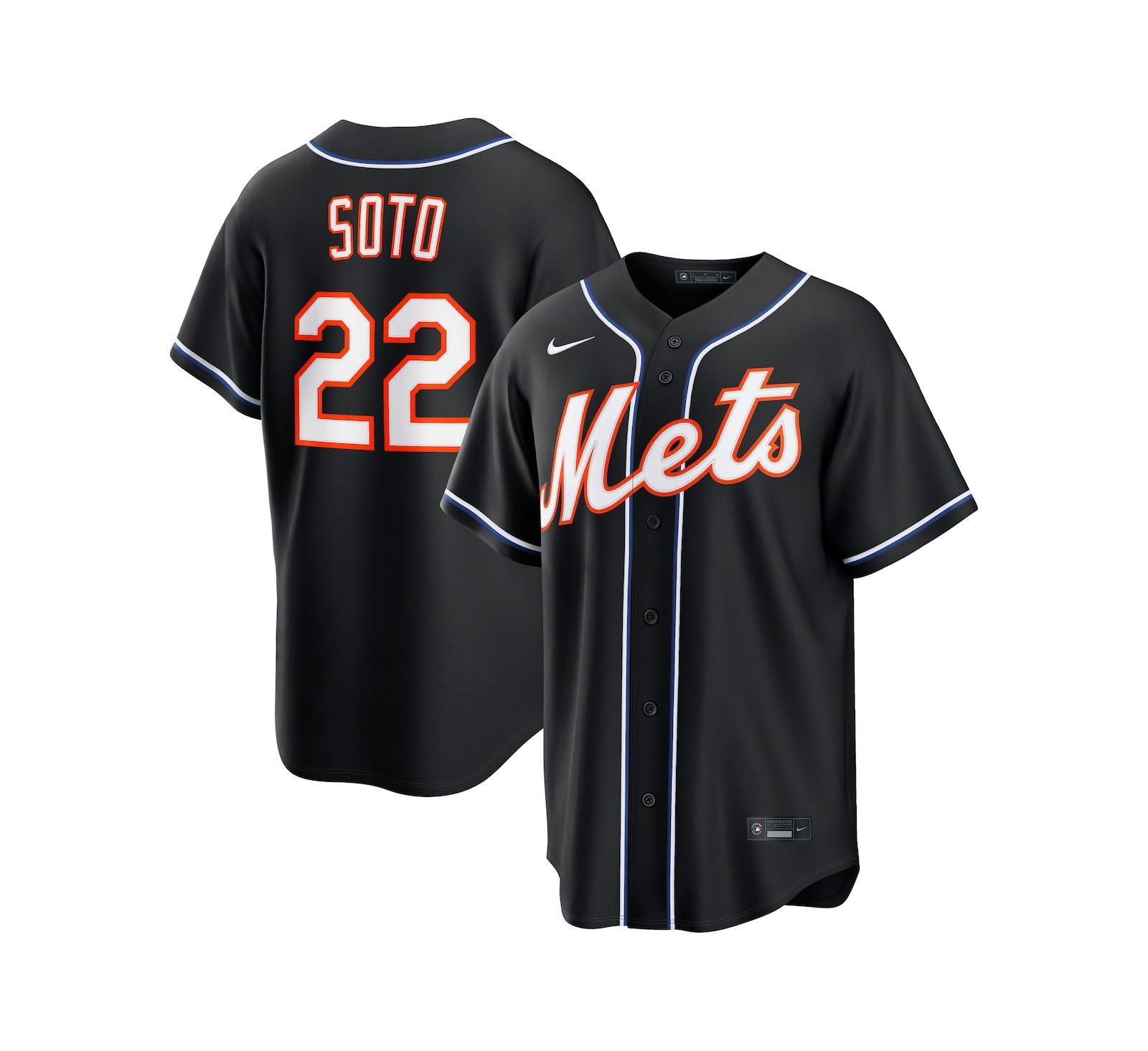 Nike Men's Juan Soto Black New York Mets 2026 Replica Fashion Jersey