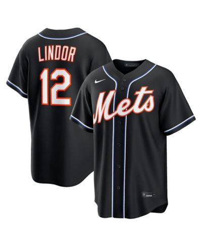 Nike Мужская джерси Nike Francisco Lindor Black New York Mets 2026 Replica