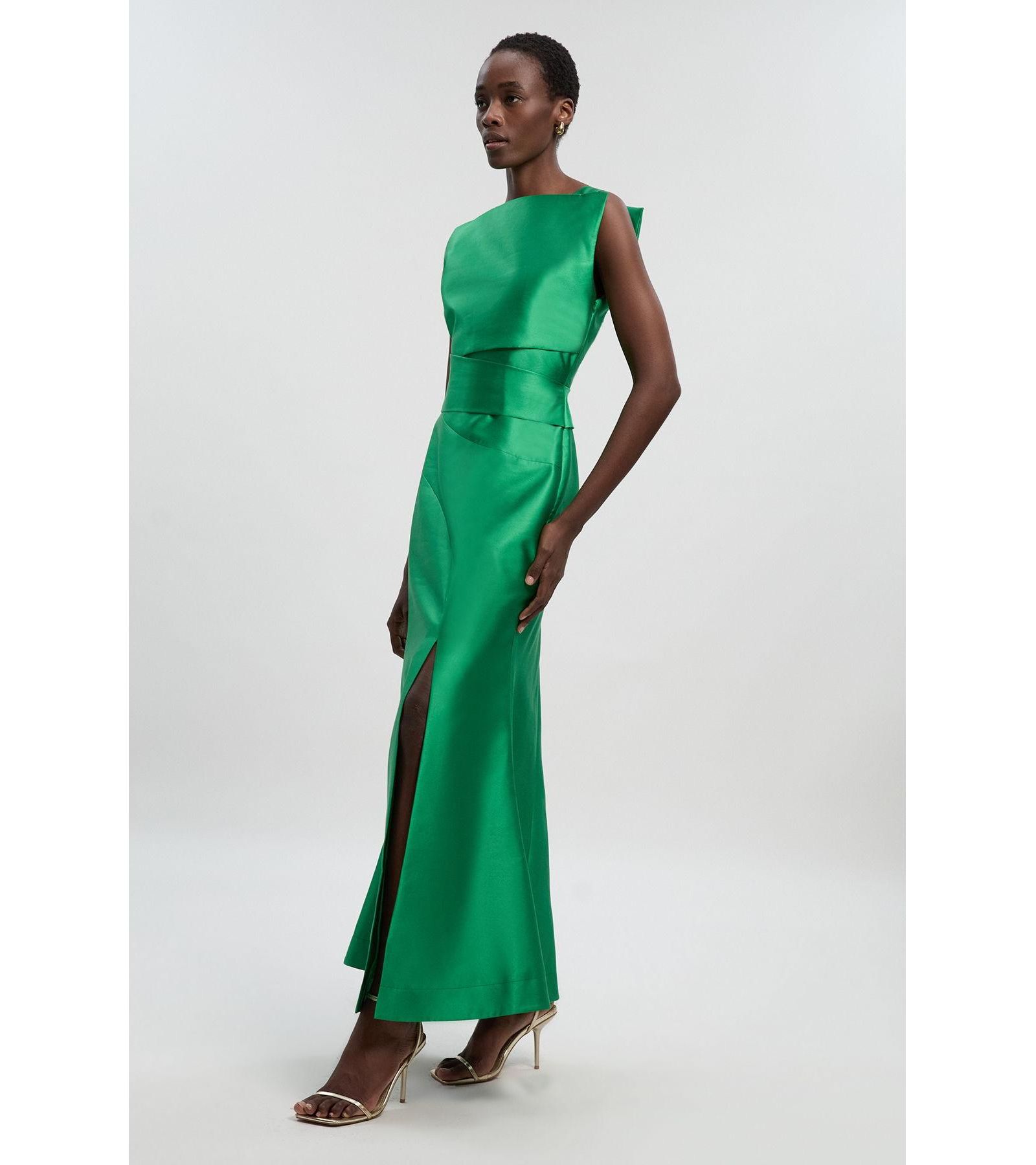 Karen Millen Женское атласное платье макси