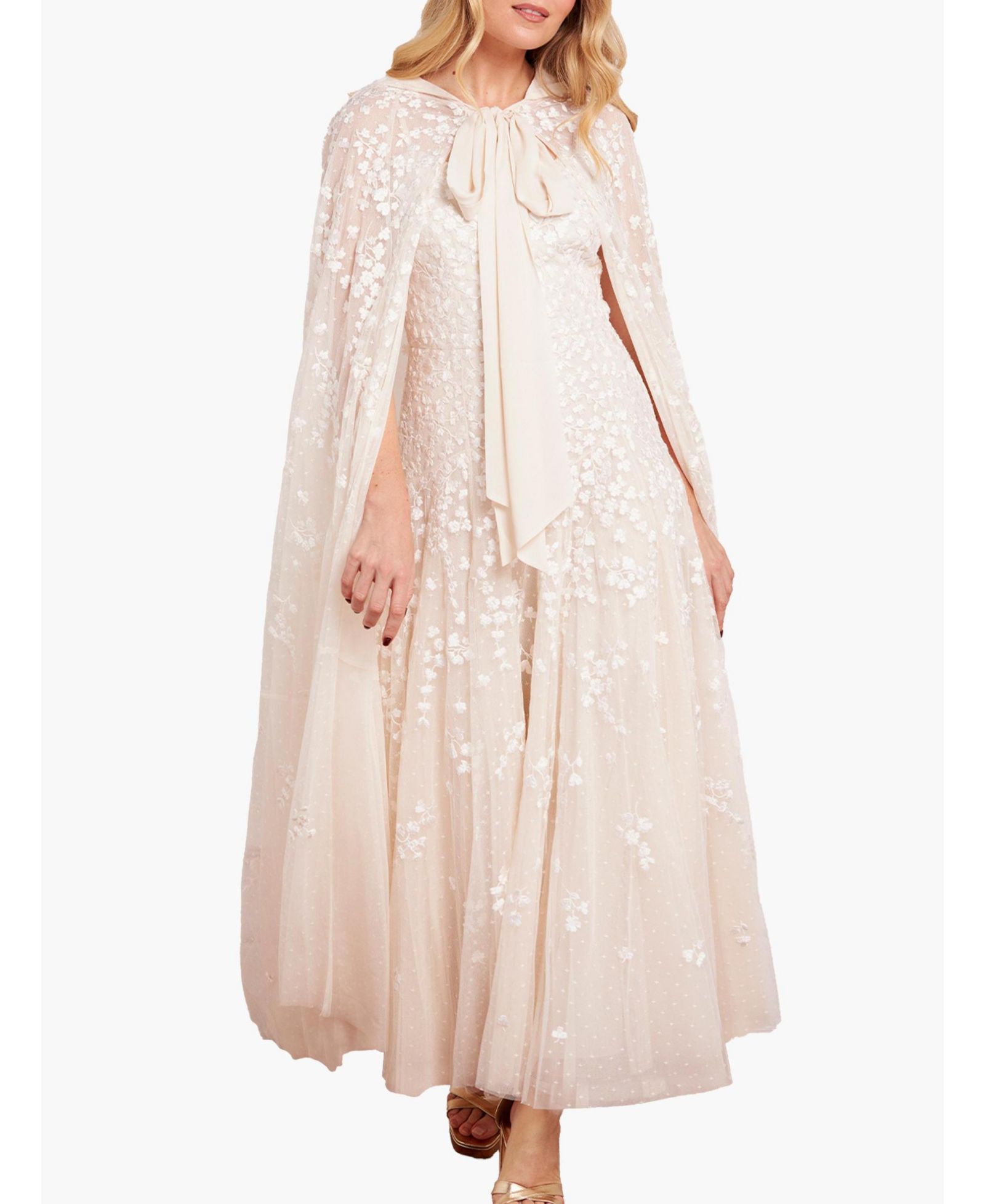 Needle & Thread Women's Scatter Blossom Hooded Long Cape