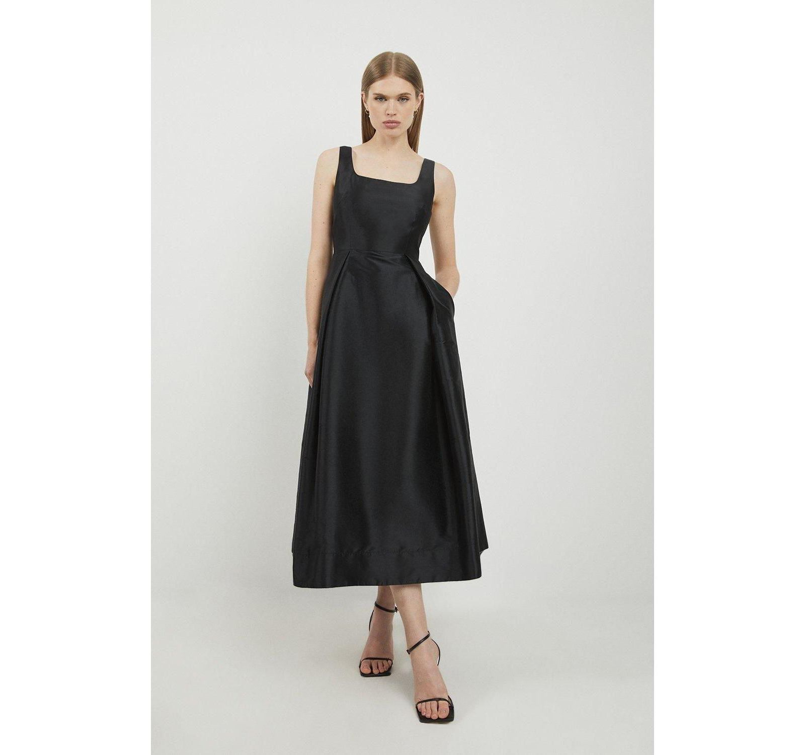 Женское миди-платье Karen Millen Taffeta Full Skirt Tailored