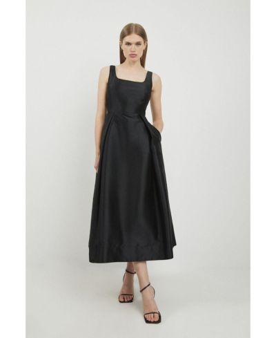 Женское миди-платье Karen Millen Taffeta Full Skirt Tailored
