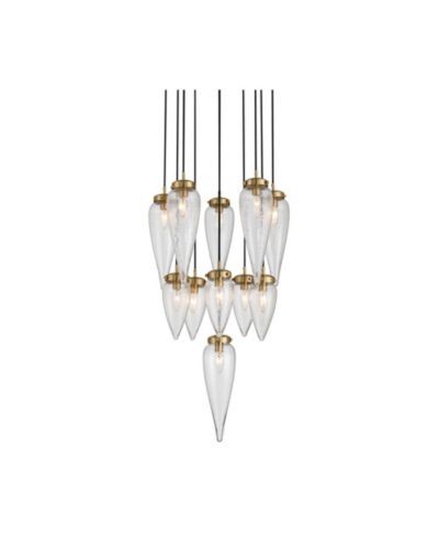 Possini Euro Design  Odense 19 Soft Gold Cast Glass 11-Light Chandelier