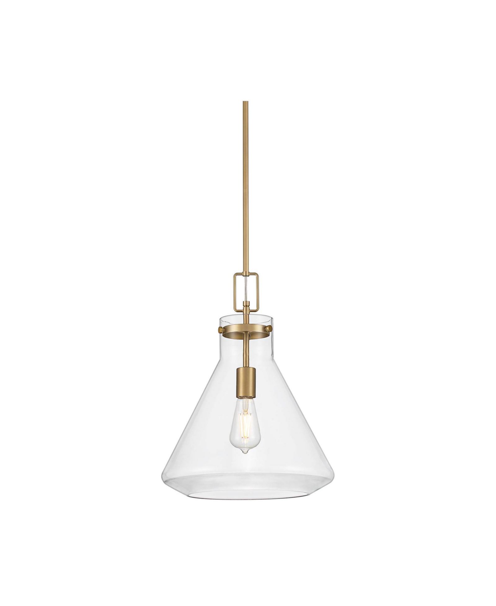 Подвесной светильник Possini Euro Design Tanit из латуни и стекла
