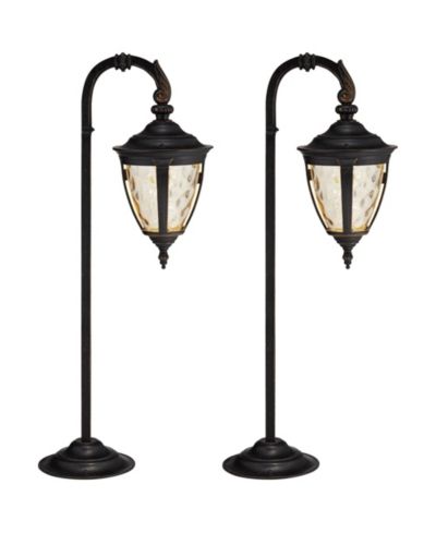 John Timberland Bellagio  High Rustic Outdoor Landscape Path Lights Porch House Set of 2 LED Bulb