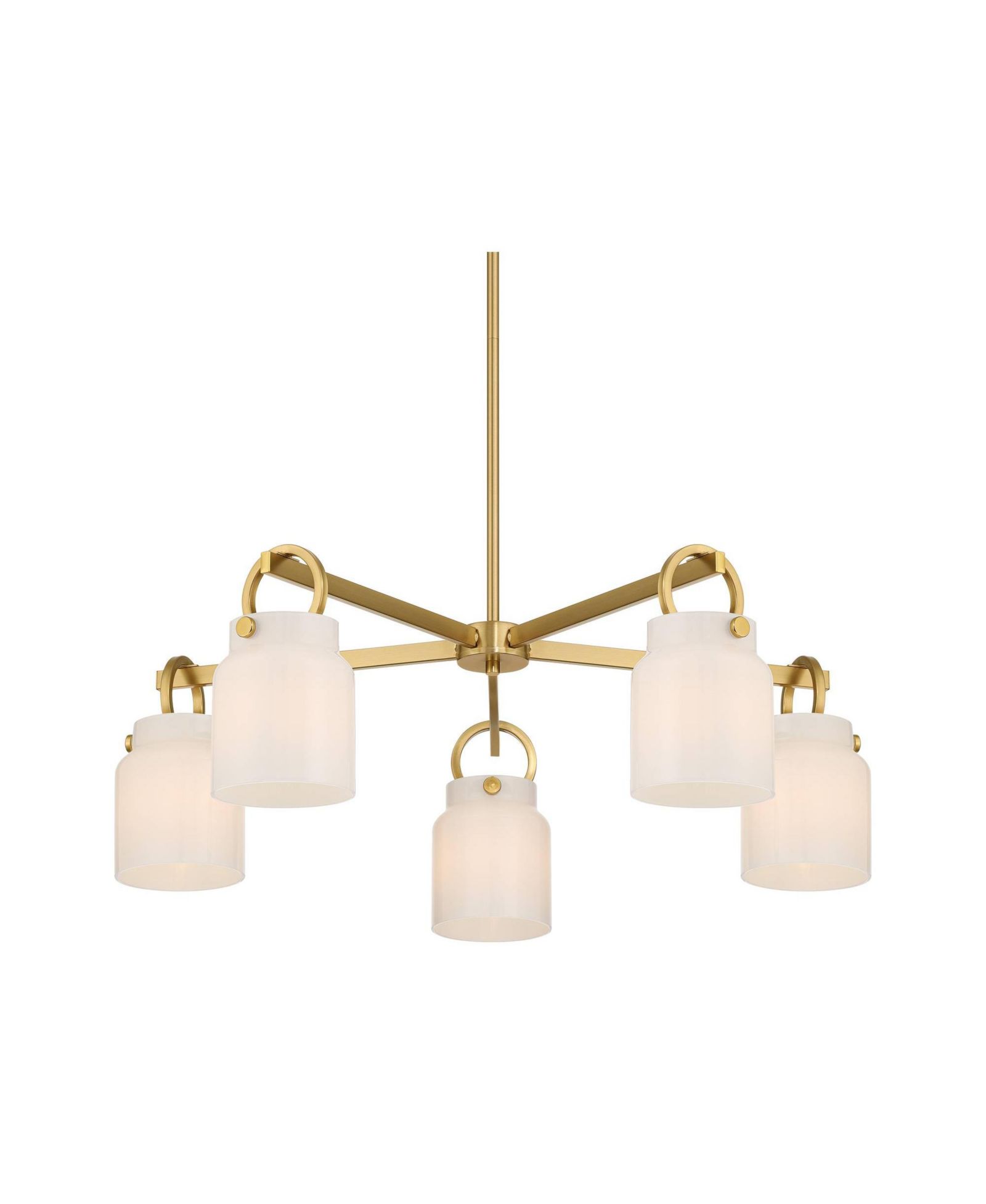 Люстра Possini Euro Design Evora Brass and Opal Glass 5-Light