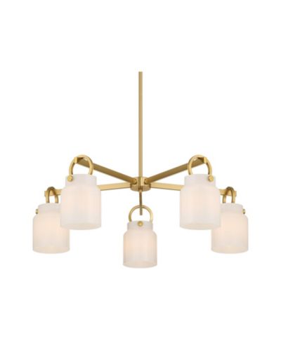 Люстра Possini Euro Design Evora Brass and Opal Glass 5-Light