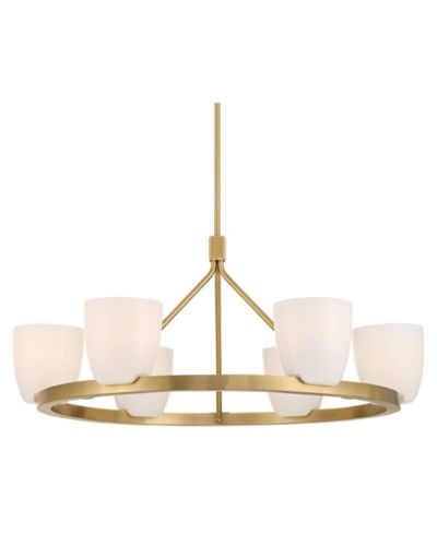 Possini Euro Design Yvette Wide Antique Brass 6-Light Chandelier