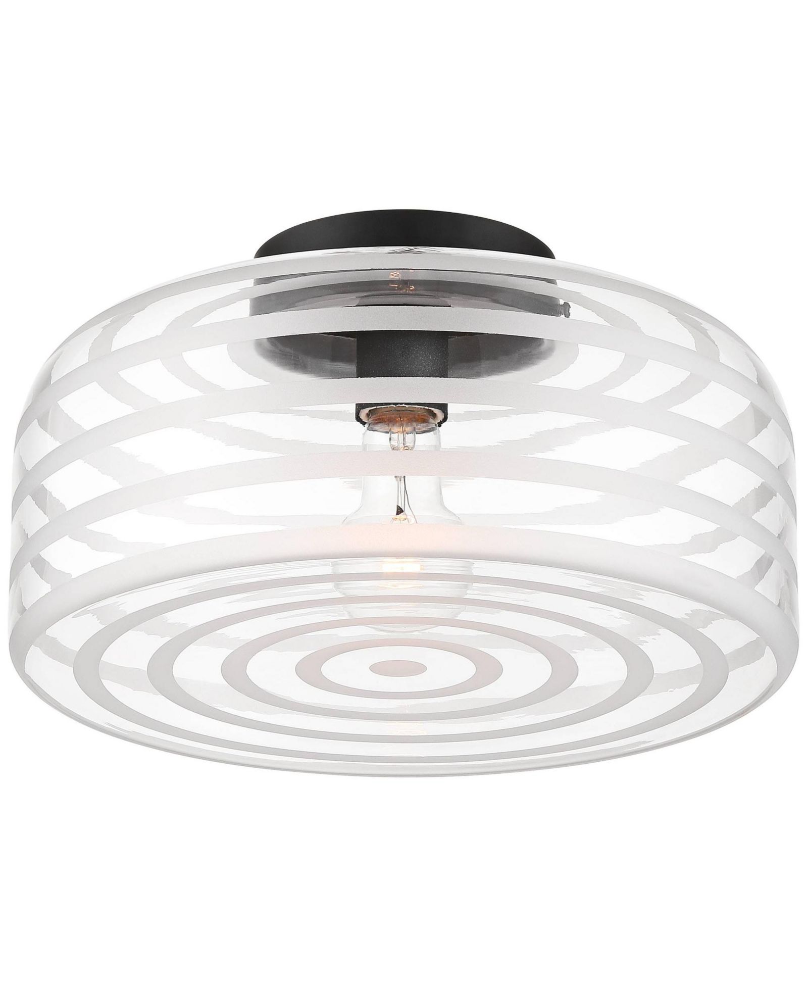 Потолочный светильник Possini Euro Design Cooper Mid Century Modern с рифленым стеклом