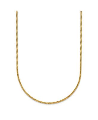 Curata Jewelry Solid 18k Yellow Gold Italian 1.2mm Thin Curb Chain Necklace - 16 -24 Inches